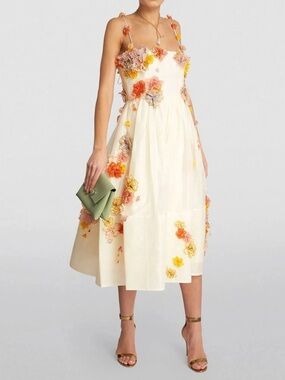Zimmermann postcard appliqué midi dress
